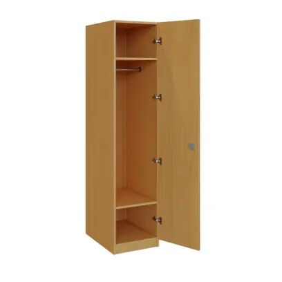 Q 11-40 skříň šatní, 1-dvéřová, 400x600x1800mm, buk royal